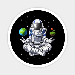 Space Astronaut Meditation Magnet